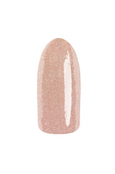 Shimmering soft pink color swatched onto artificial nail previewing EzFlow TruDIP Gettin' Bubbly